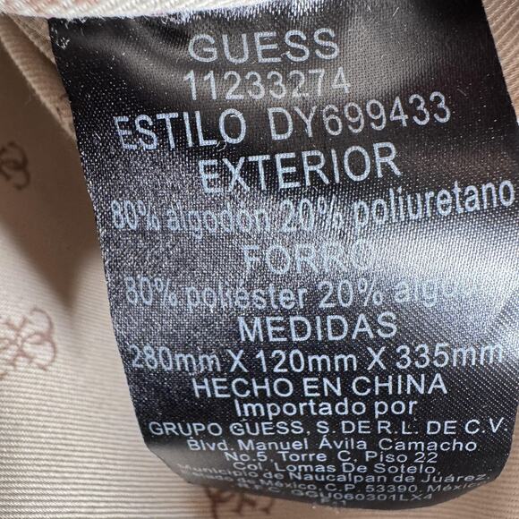 Guess Mini Backpack Purse Blue Denim Silver Trim Logo Los Angeles DY699433 - Picture 12 of 12